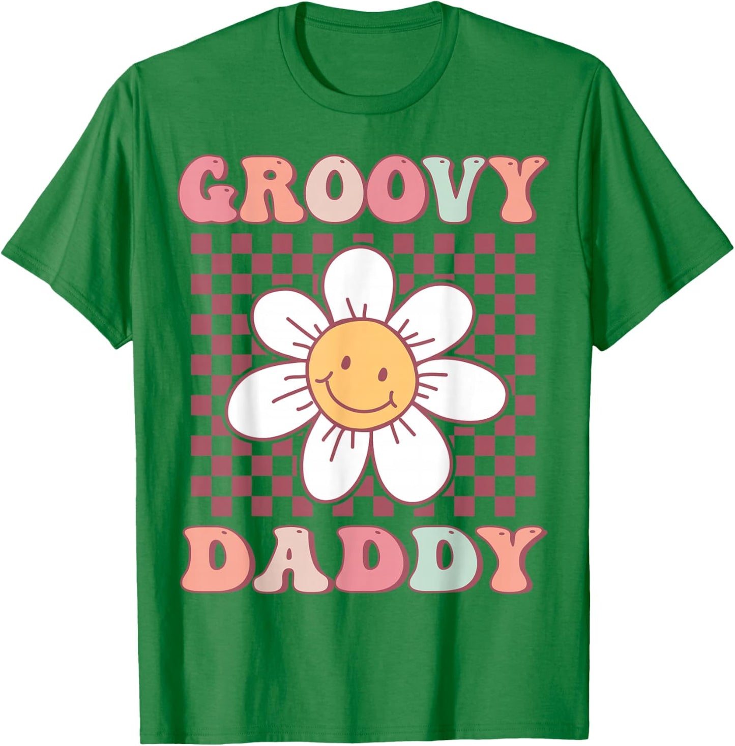 Groovy Daddy Matching Family Birthday Party Daisy Flower T-Shirt - T-Shirt | Irish Green