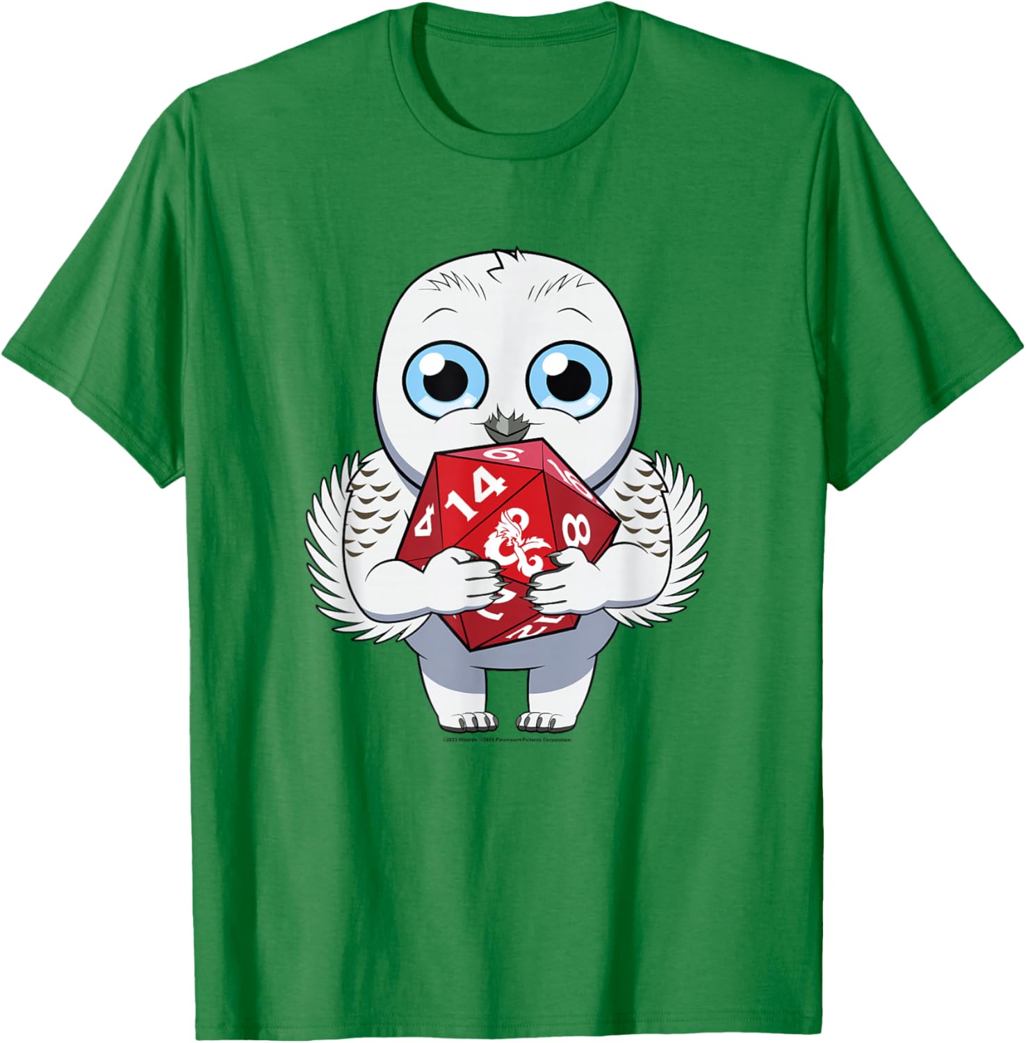 Dungeons & Dragons: Honor Among Thieves Owlbear Dice Chibi T-Shirt - T-Shirt | Irish Green