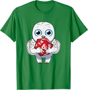 Dungeons & Dragons: Honor Among Thieves Owlbear Dice Chibi T-Shirt - T-Shirt | Irish Green