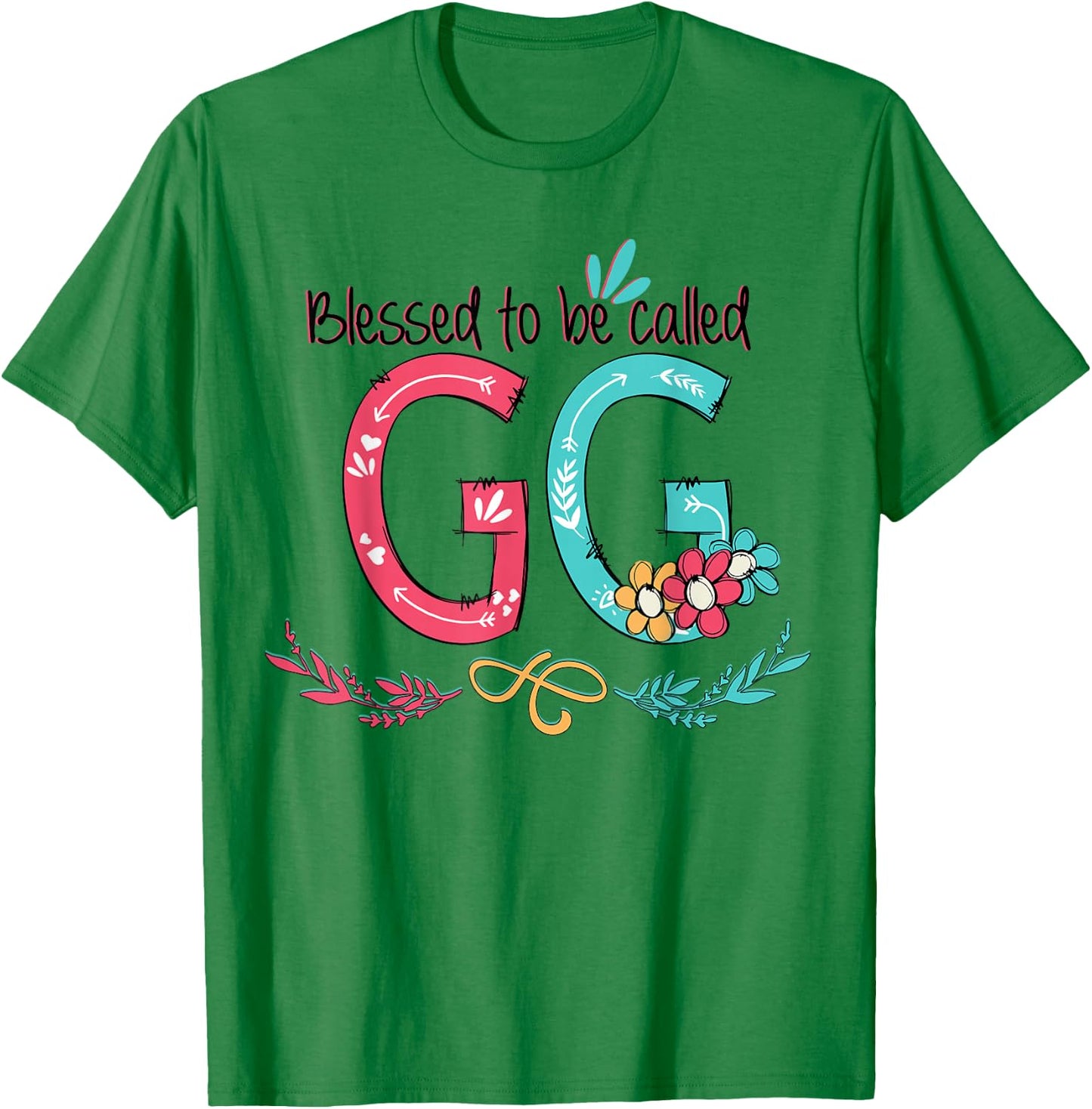 Blessed to be called GG Colorful gifts-Grandma T-Shirt - T-Shirt | Irish Green