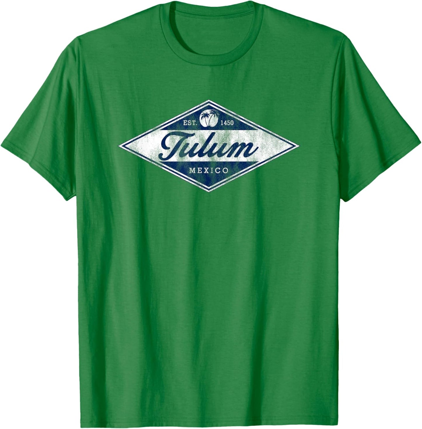Vintage Tulum Mexico Retro Badge Souvenir T-Shirt - T-Shirt | Irish Green