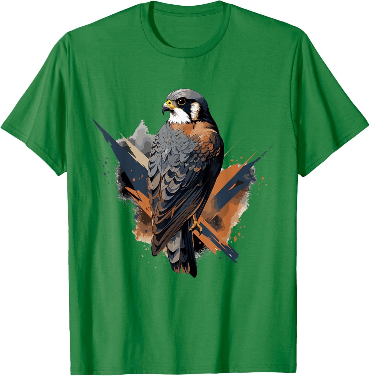 American Kestrel Bird Geometric Patten Art,Cute Kestrel Lov T-Shirt - T-Shirt | Irish Green