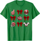 Vintage Coquette Bow Game Day American Football Player Coach T-Shirt - T-Shirt | Irish Green