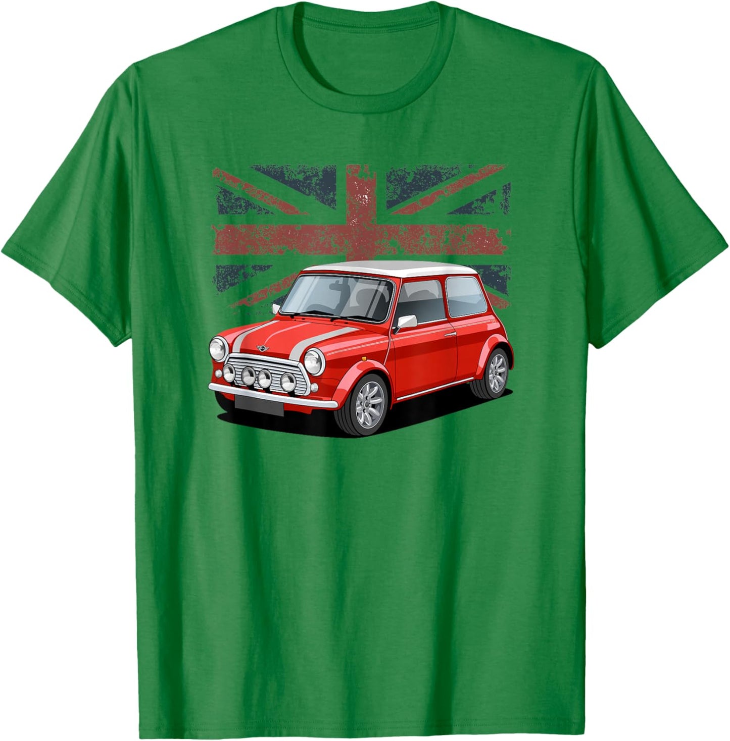 British Classic Car Red Mini Sports car T-Shirt - T-Shirt | Irish Green