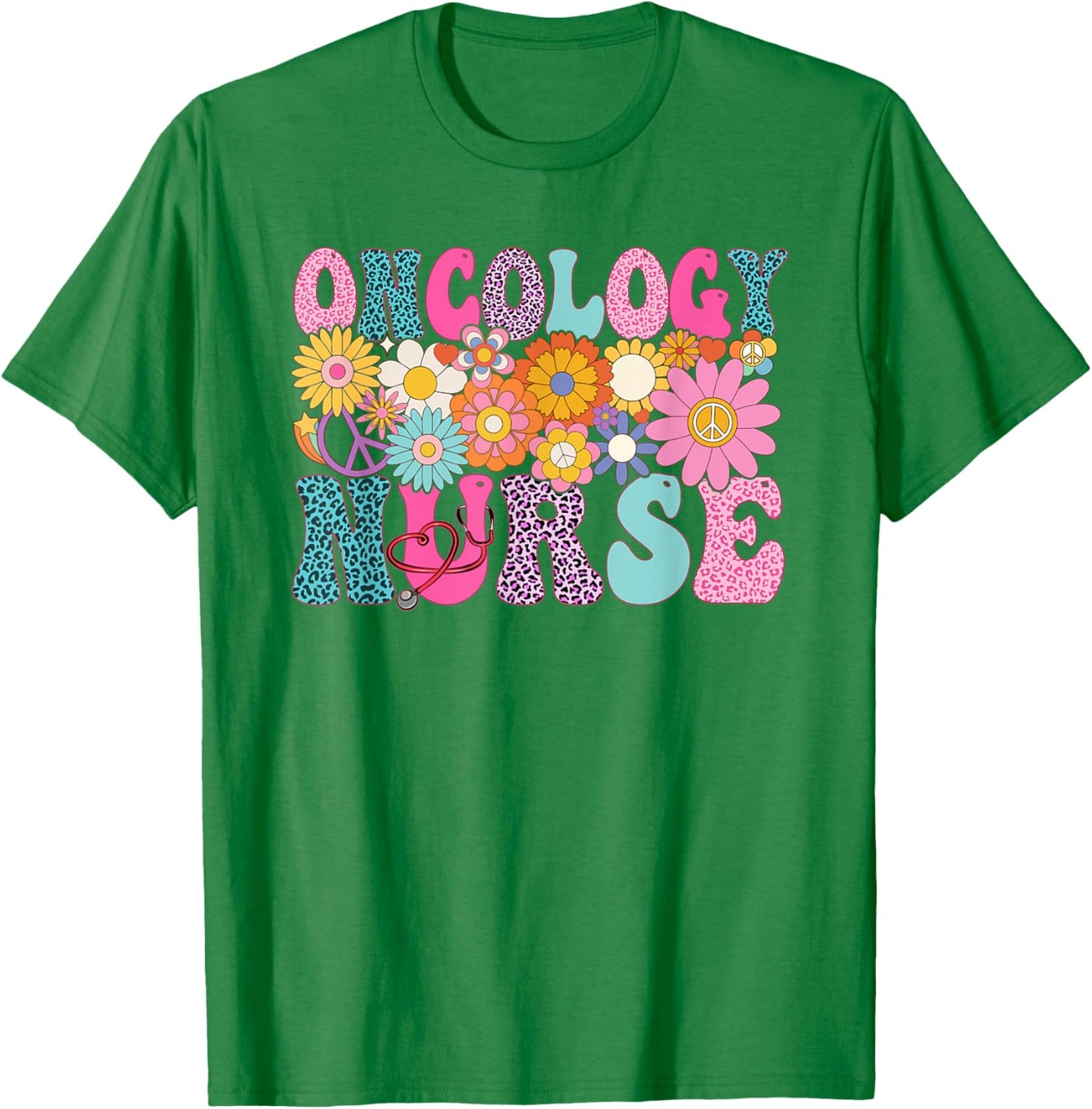 Oncology Nurse Week Groovy Appreciation Day T-Shirt - T-Shirt | Irish Green