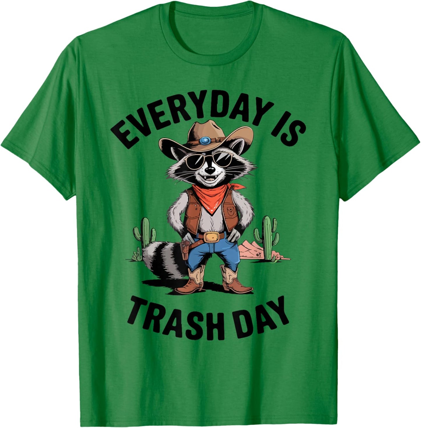 Everyday Is Trash Day Funny Raccoon Racing Car Toddler Boy T-Shirt - T-Shirt | Irish Green
