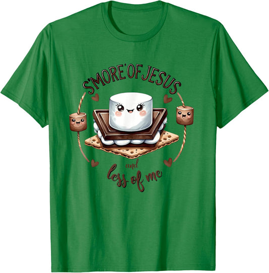 S'more Of Jesus And Less Of Me Funny Christian T-Shirt - T-Shirt | Irish Green