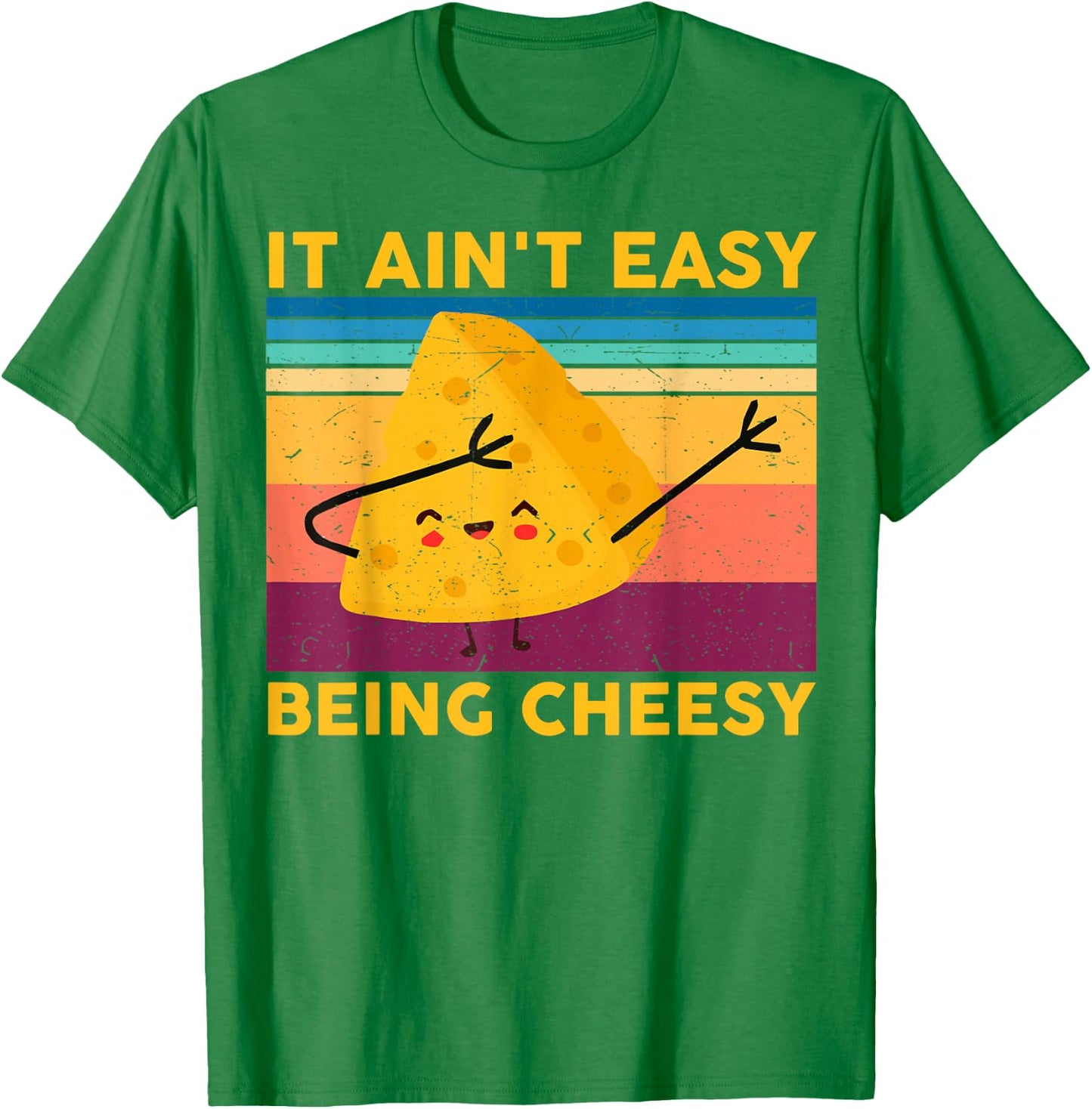 Cheese Shirt it Aint Easy Being Cheesy Funny Kids Boys Men T-Shirt - T-Shirt | Irish Green
