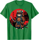 Funny Cute Samurai Cat Japanese Parody Katana Fighter Anime Women Kids T-Shirt - T-Shirt | Irish Green