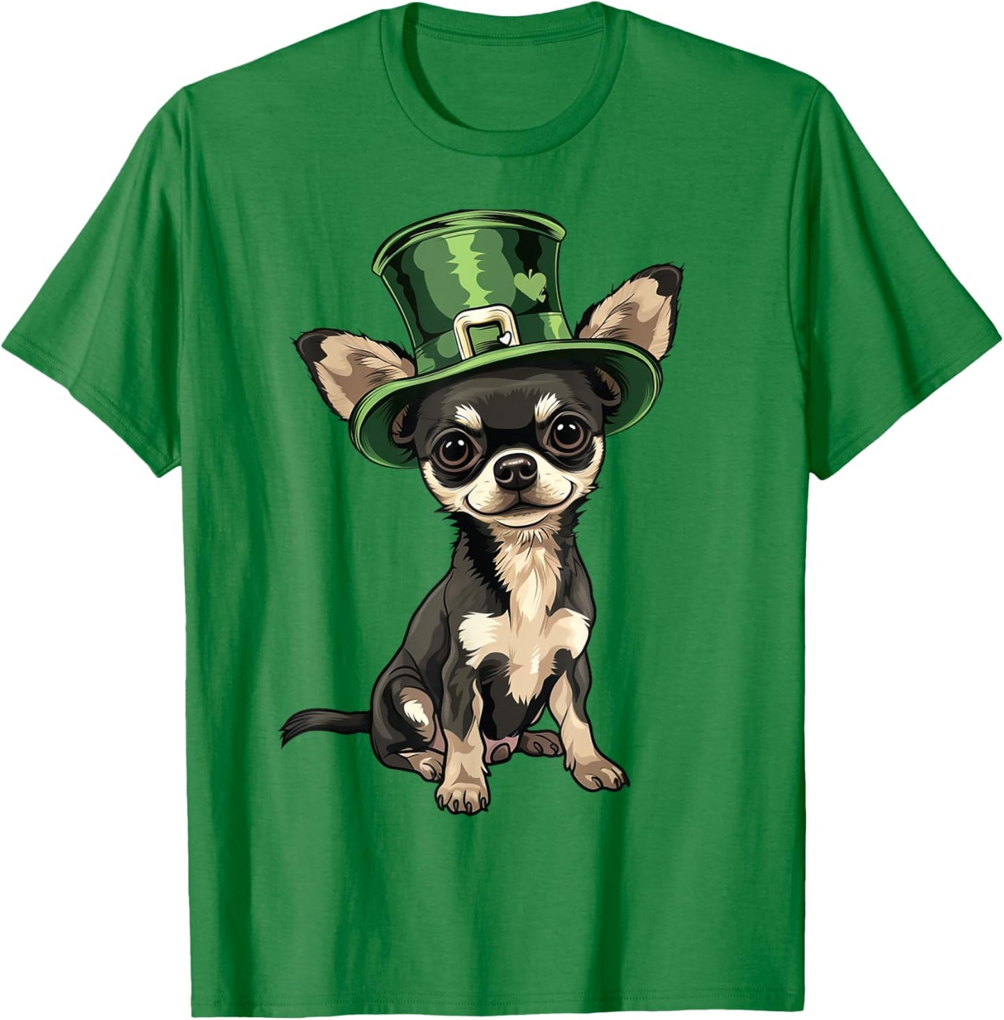 Saint Patricks Day Chihuahua Dog Shamrock Hat Gifts Women T-Shirt - T-Shirt | Irish Green