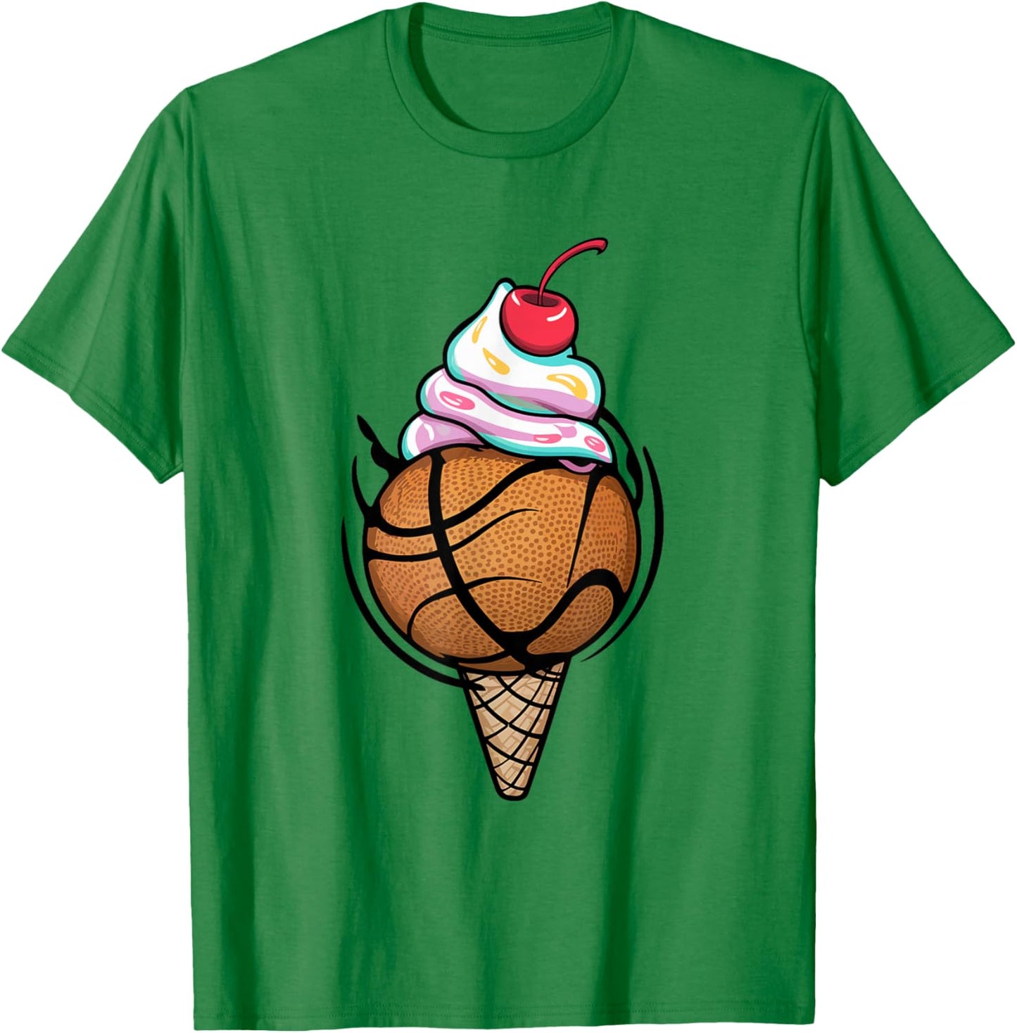 Basketball ice cream basketball T-Shirt - T-Shirt | Irish Green