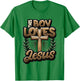 This Boy Loves Jesus - Christian Boys Jesus T-Shirt - T-Shirt | Irish Green