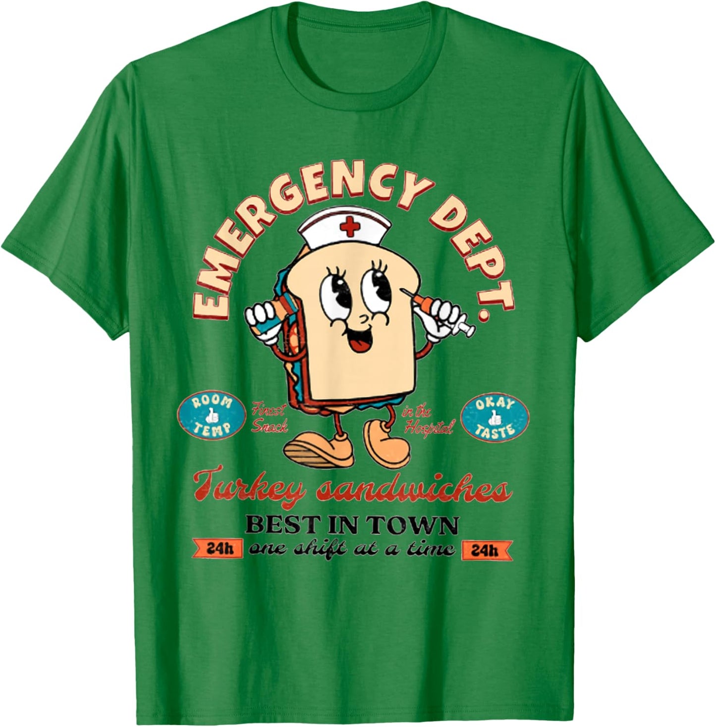 Emergency Dept Turkey Sandwiches Emergency Medicine ER ED T-Shirt - T-Shirt | Irish Green