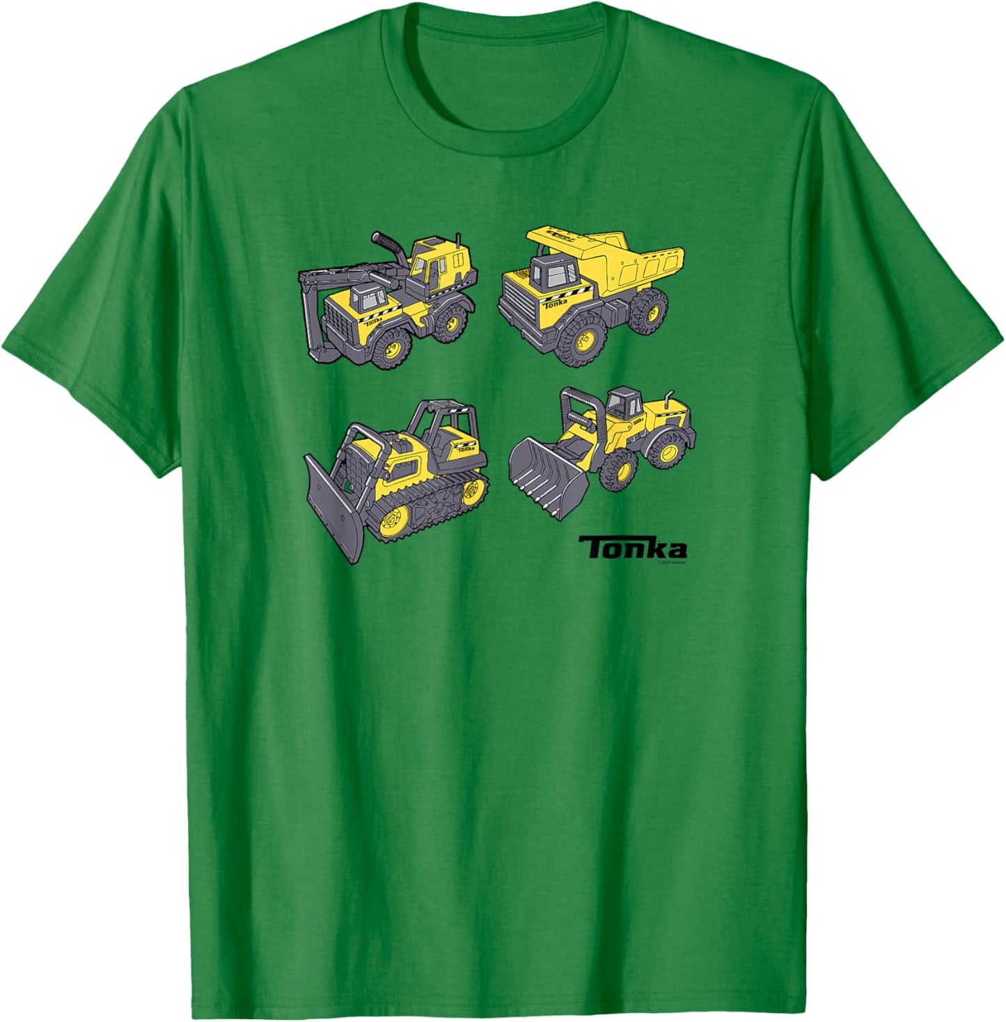 Tonka Construction Types of Trucks Logo T-Shirt - T-Shirt | Irish Green