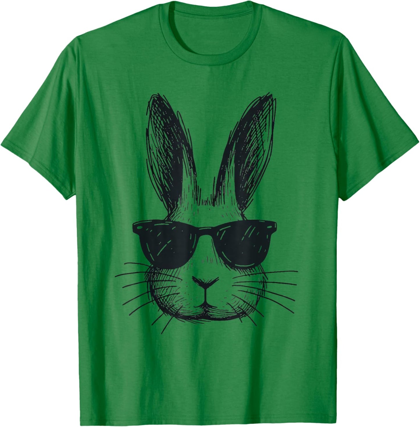 Bunny Face With Sunglasses Easter Day For Boys Men Kids T-Shirt - T-Shirt | Irish Green