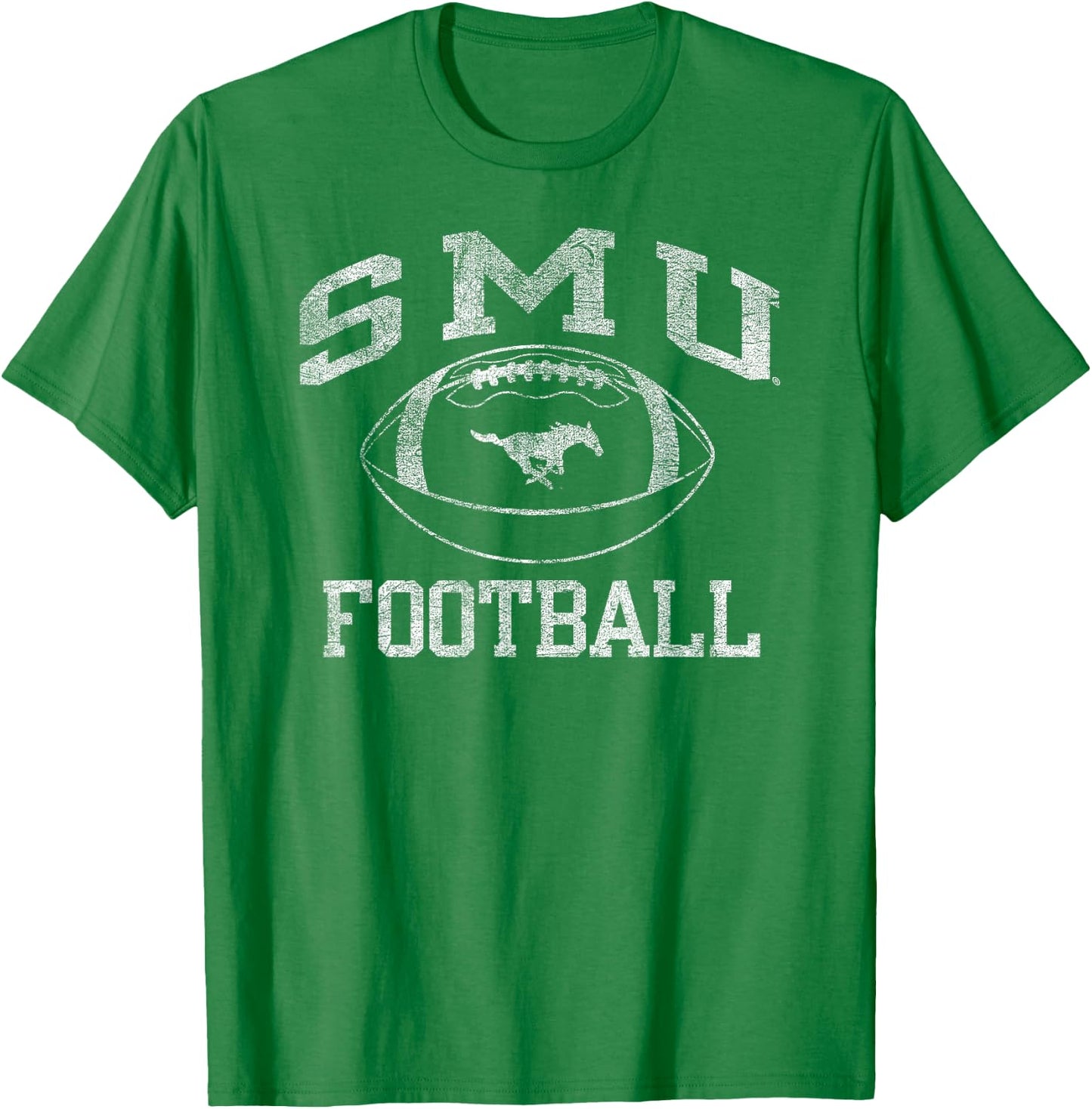 SMU Mustangs Football Intensity Red Officially Licensed T-Shirt - T-Shirt | Irish Green