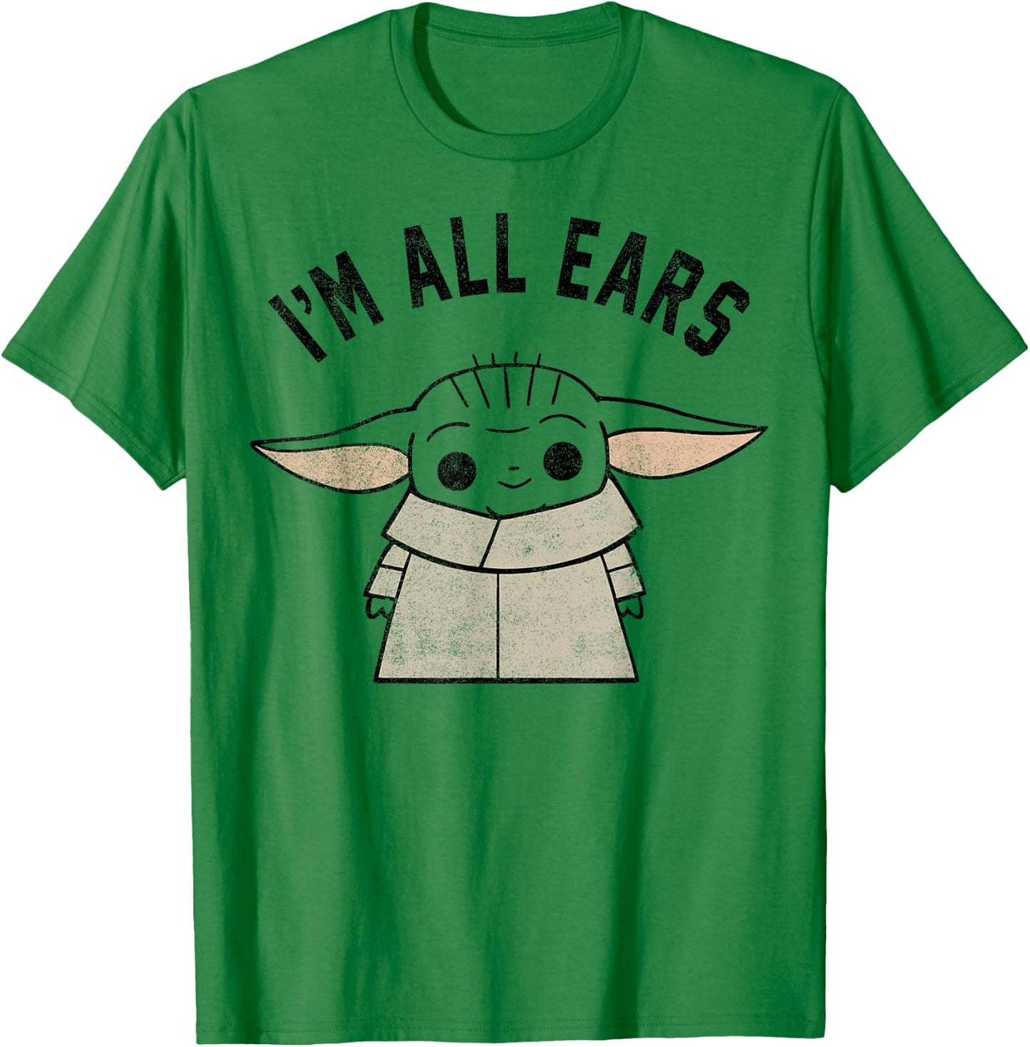 Star Wars The Mandalorian The Child I'm All Ears Outline T-Shirt - T-Shirt | Irish Green