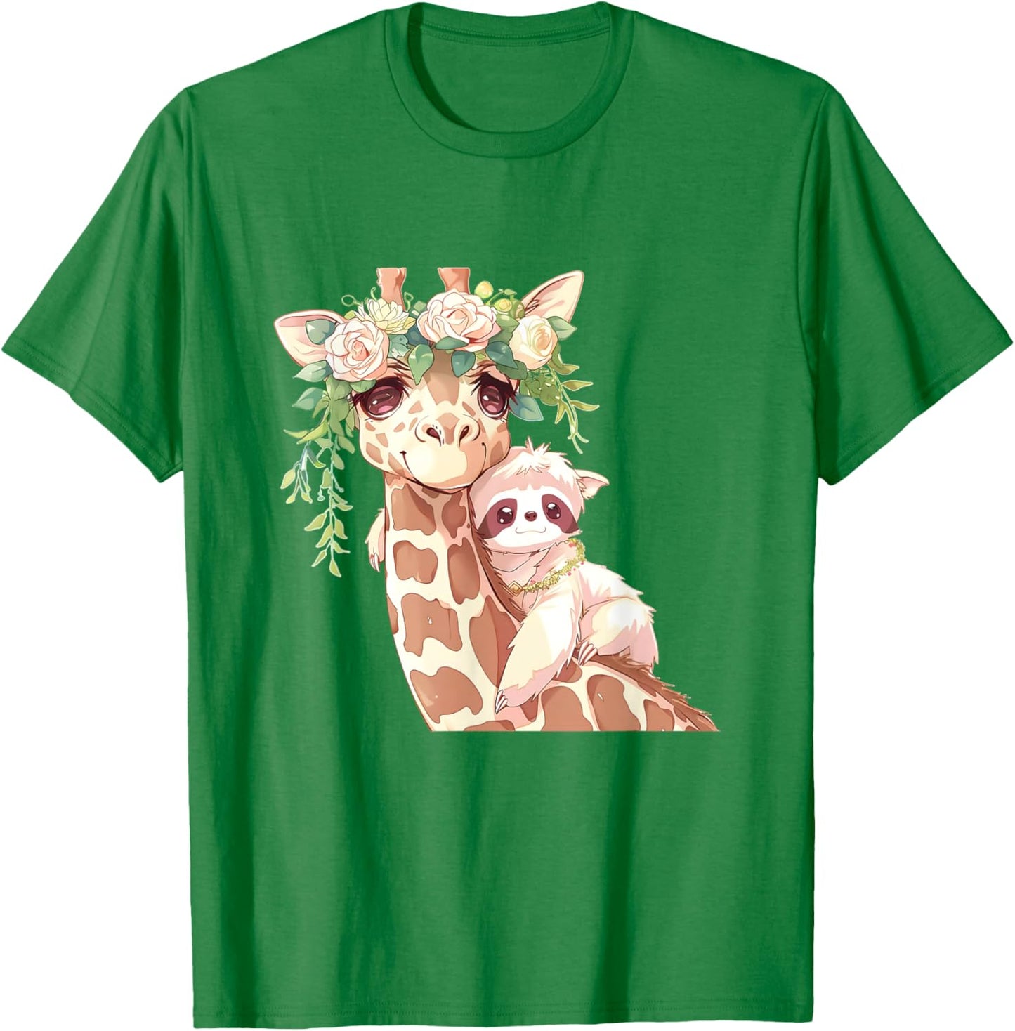 Love Giraffes Women Shirt Giraffe Lovers for kids and girls T-Shirt - T-Shirt | Irish Green