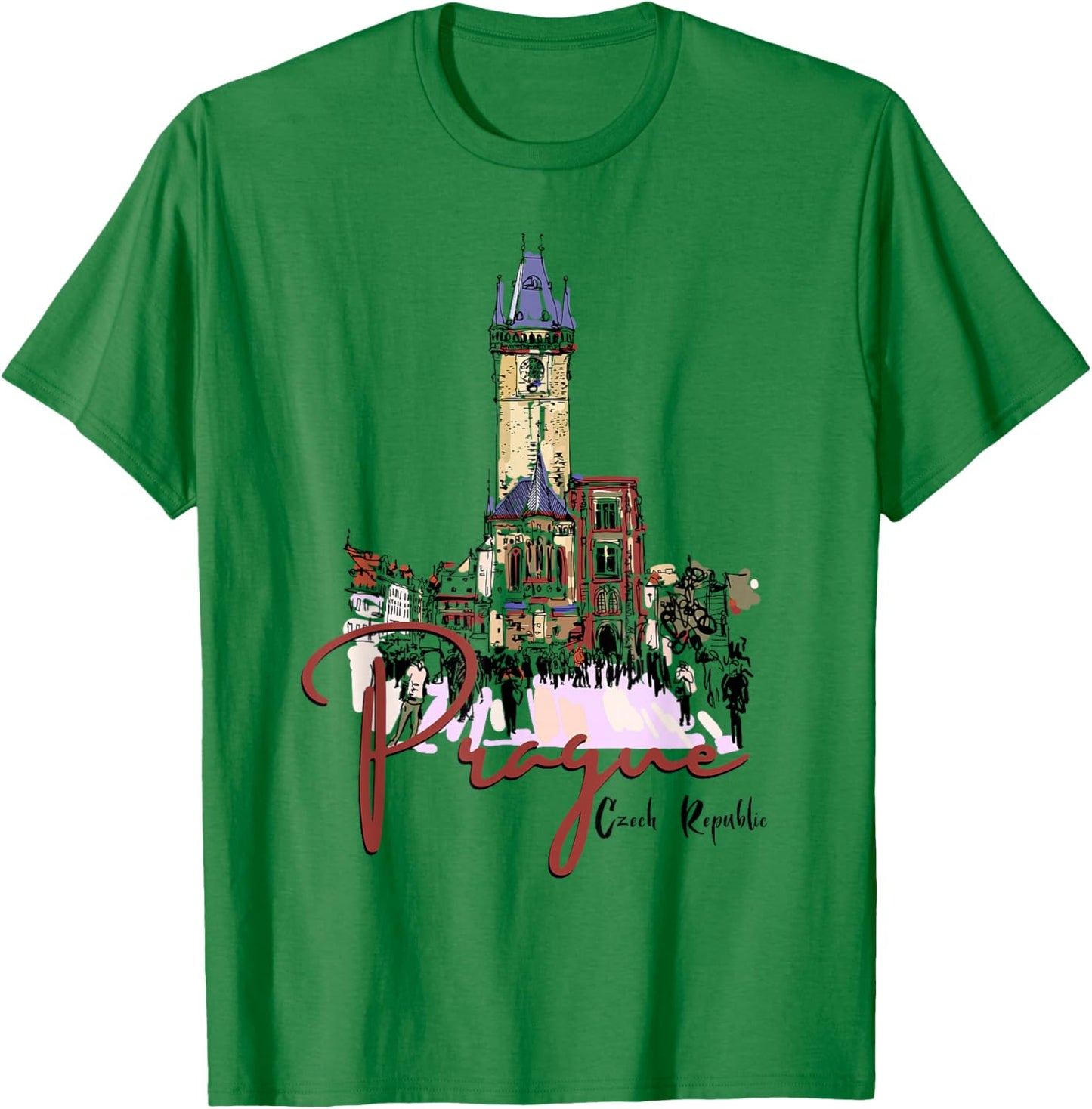 Prague Czech Republic Souvenir Prague T-Shirt - T-Shirt | Irish Green