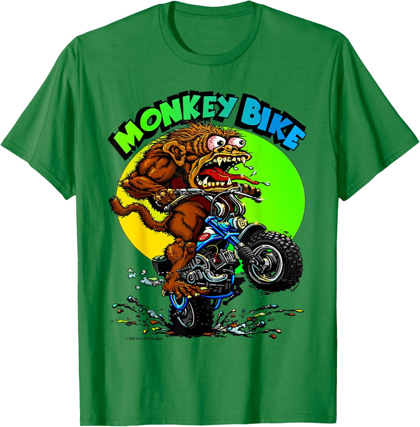 Monkey Bike T-Shirt - T-Shirt | Irish Green