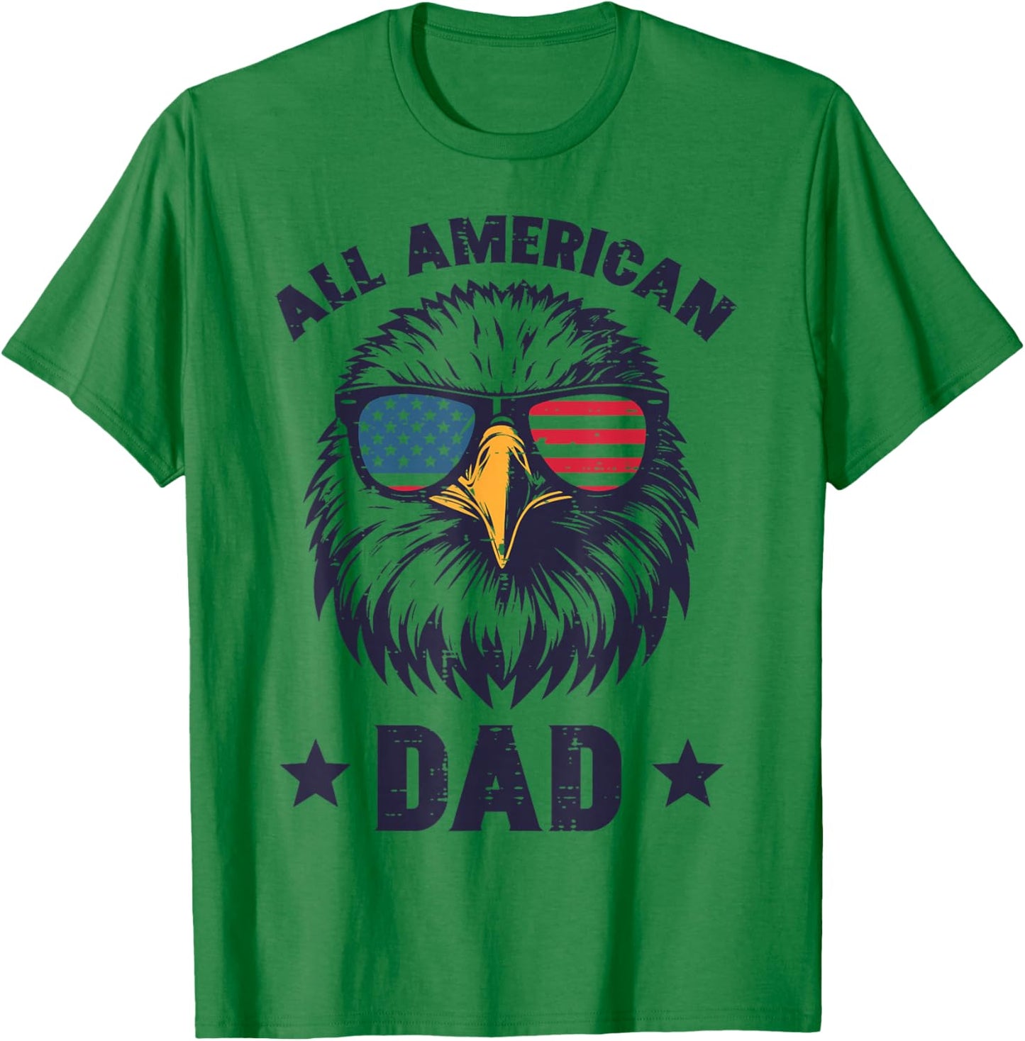 4th Of July Eagle Dad American USA Patriot Daddy Papa Men T-Shirt - T-Shirt | Irish Green