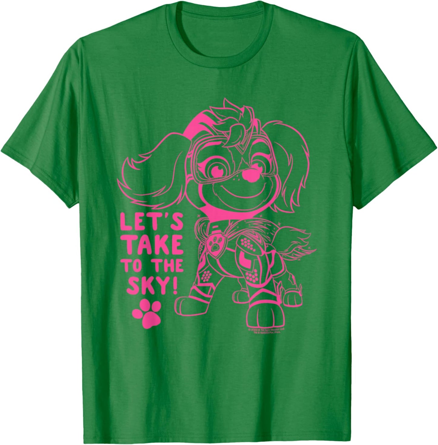 PAW Patrol: The Mighty Movie Skye Outline T-Shirt - T-Shirt | Irish Green