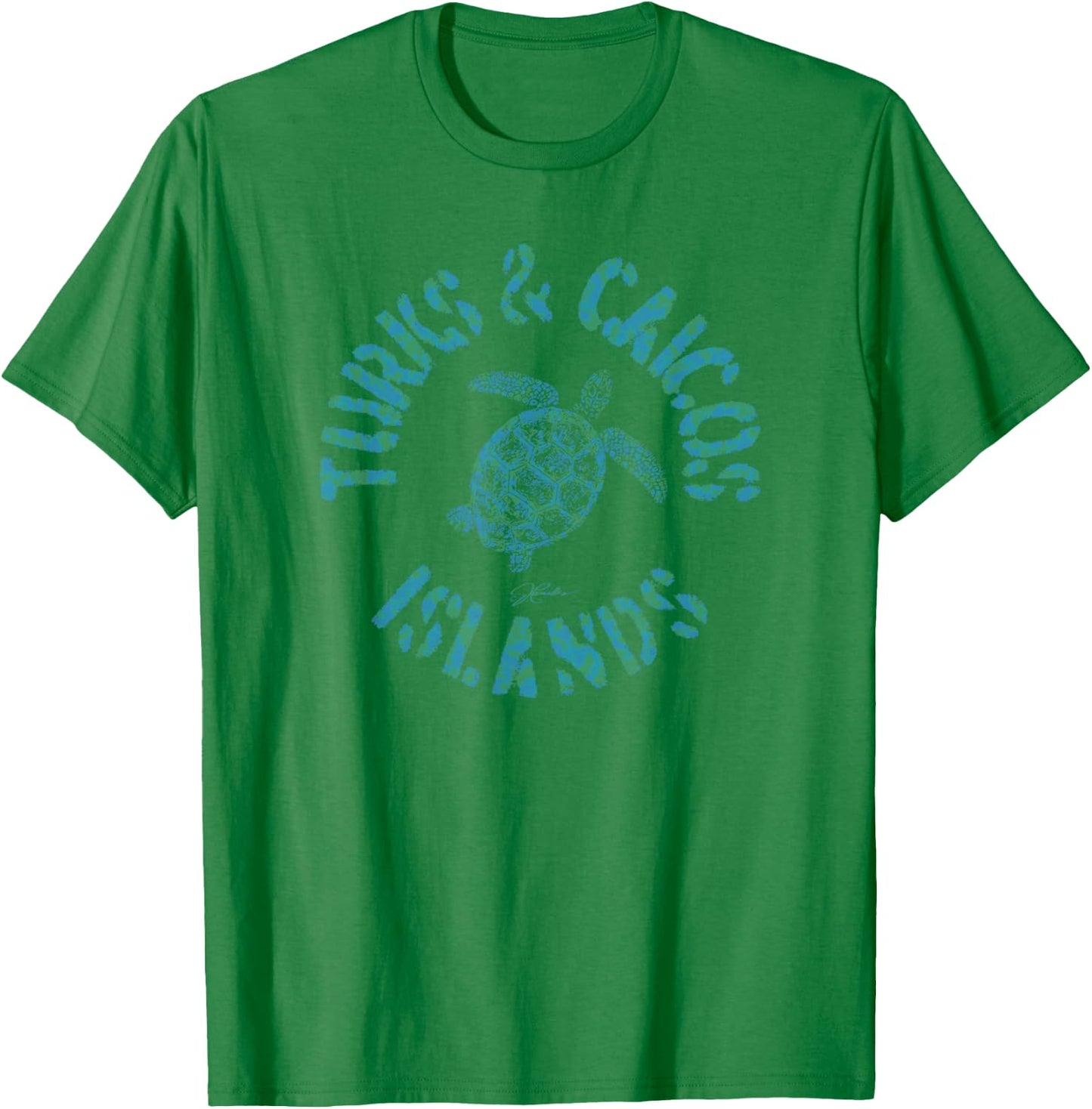 JCombs: Turks & Caicos Islands Sea Turtle T-Shirt - T-Shirt | Irish Green
