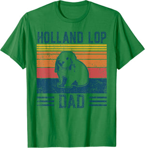 Best Rabbit Dad Men - Vintage Holland Lop T-Shirt - T-Shirt | Irish Green