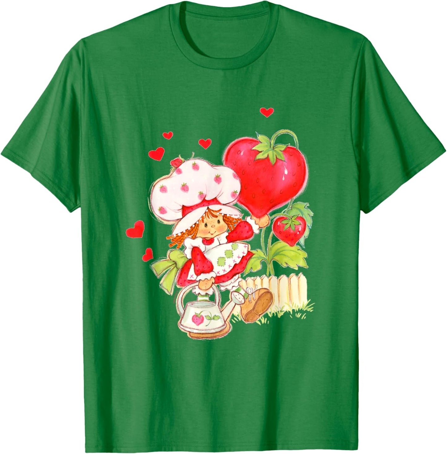 Strawberry Shortcake Valentine's Day Heart Berries Retro T-Shirt - T-Shirt | Irish Green