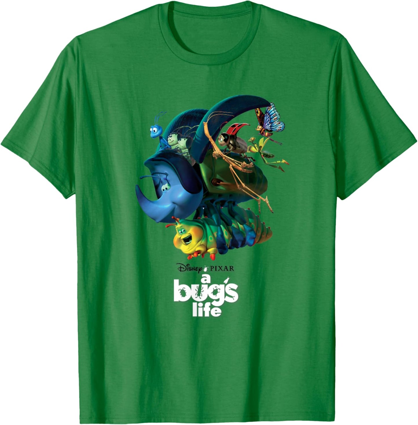 Disney Pixar A Bug's Life Iconic Characters Group Shot Logo T-Shirt - T-Shirt | Irish Green