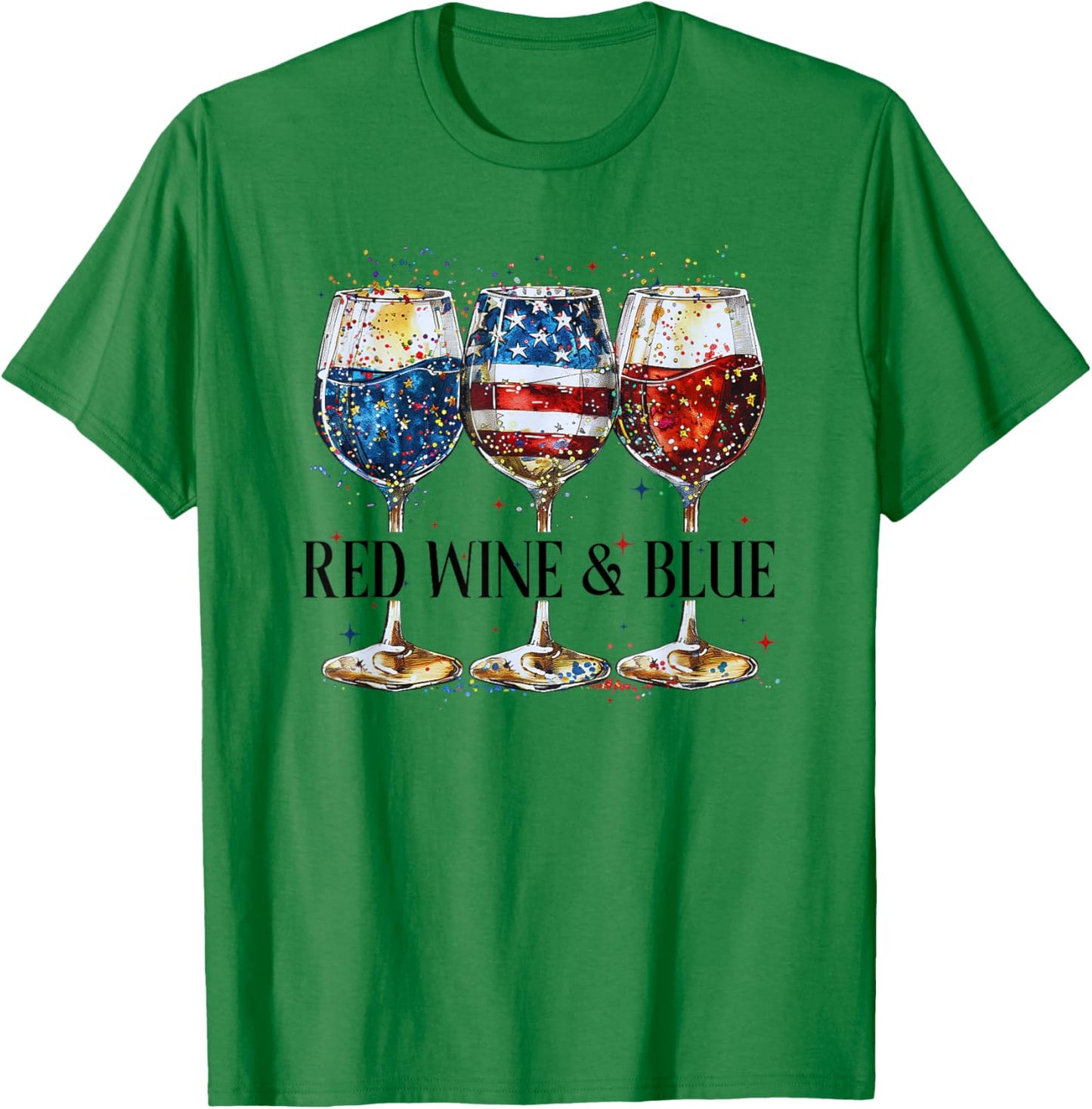 Red Wine and Blue T-Shirt - T-Shirt | Irish Green
