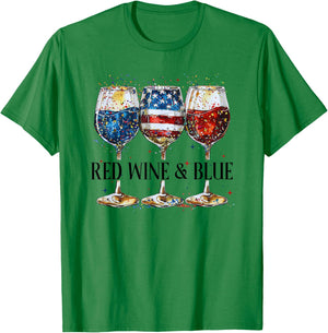 Red Wine and Blue T-Shirt - T-Shirt | Irish Green