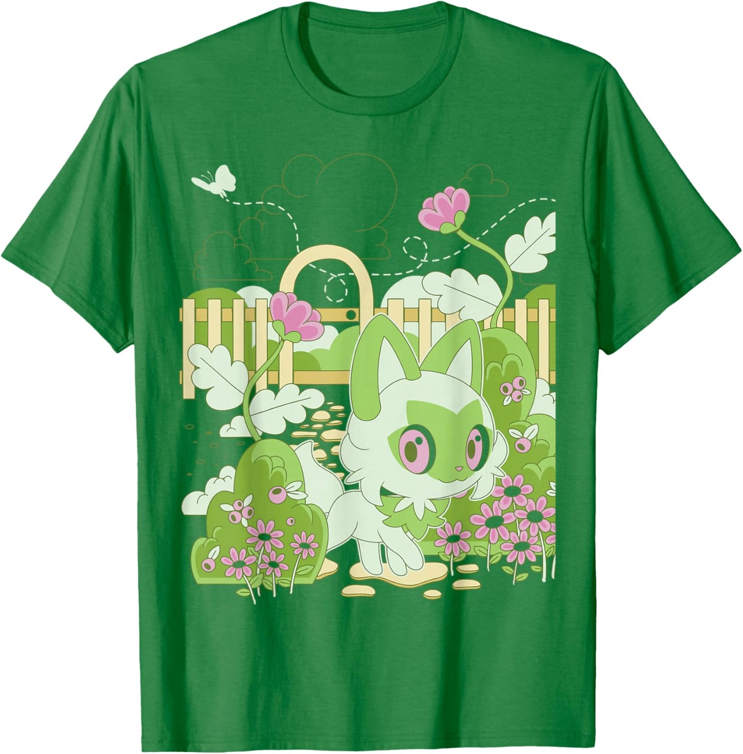 Pokémon - Sprigatito Nature T-Shirt - T-Shirt | Irish Green