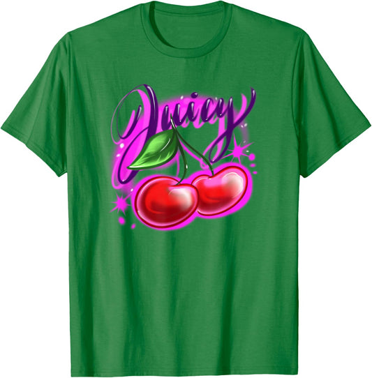 Classic Airbrush Style Illustration Y2k Retro Aesthetic T-Shirt - T-Shirt | Irish Green
