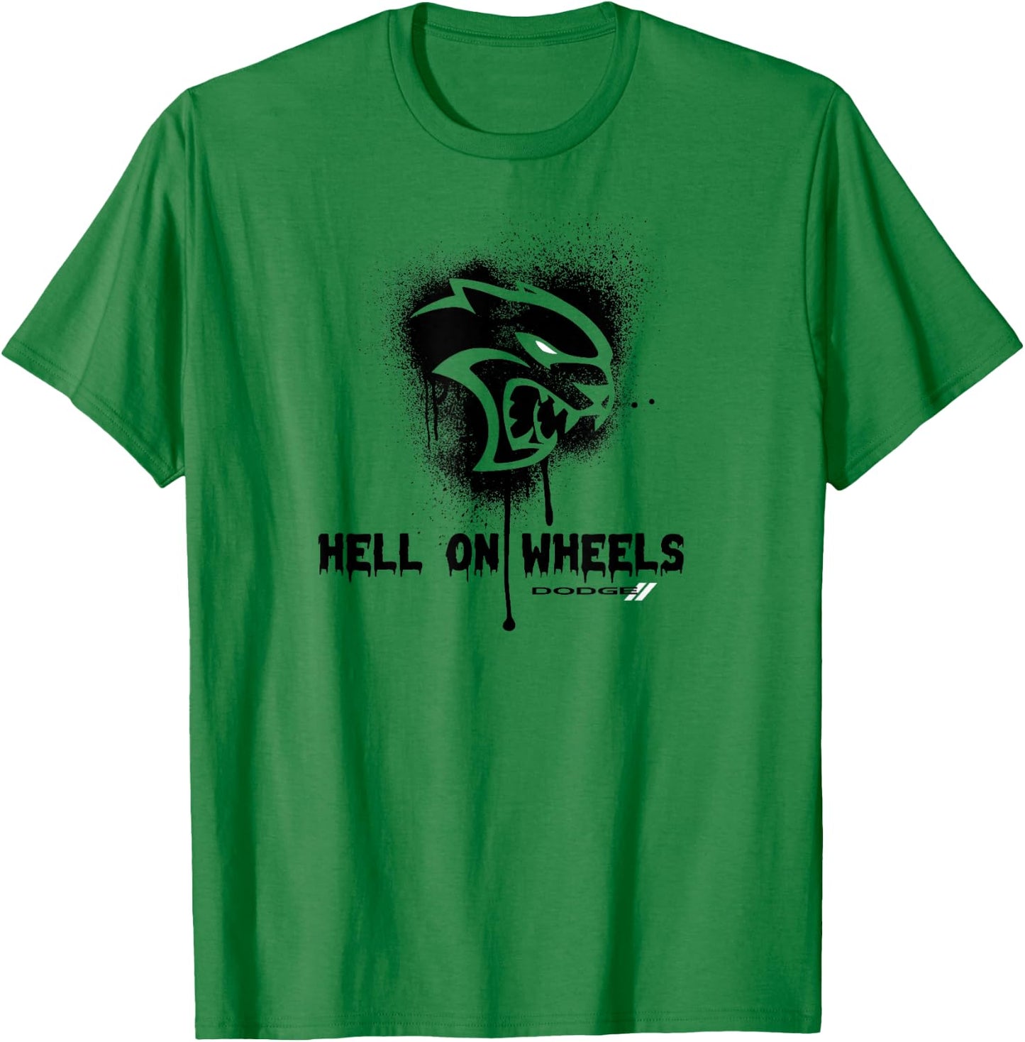 Dodge Hellcat Hell on Wheels T-Shirt - T-Shirt | Irish Green