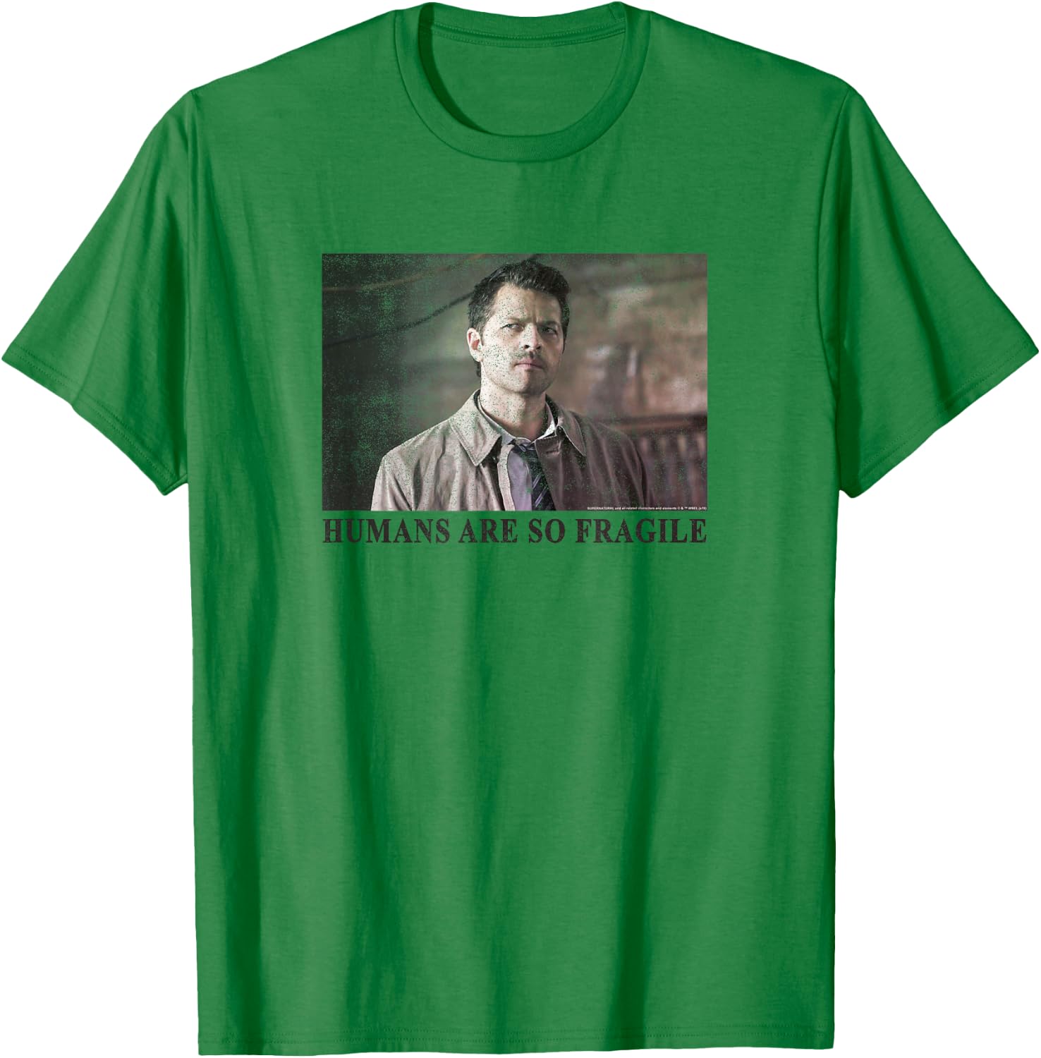 Supernatural Castiel Humans are So Fragile T-Shirt - T-Shirt | Irish Green