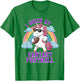 I Suck At Fantasy Football Funny Unicorn Rainbow Pink Loser T-Shirt - T-Shirt | Irish Green
