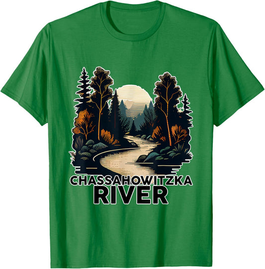 Chassahowitzka River Retro River Chassahowitzka T-Shirt - T-Shirt | Irish Green