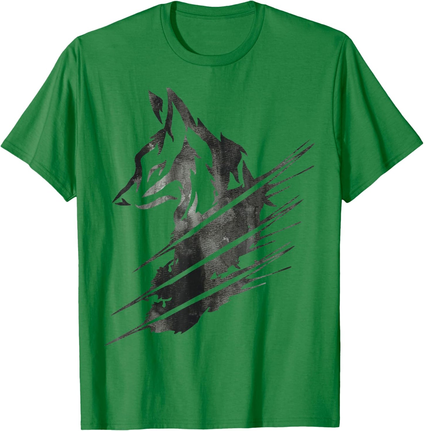 Wolf, Wolves, Animal, Claw, Howl, Moon, Graphic, Gift T-Shirt - T-Shirt | Irish Green