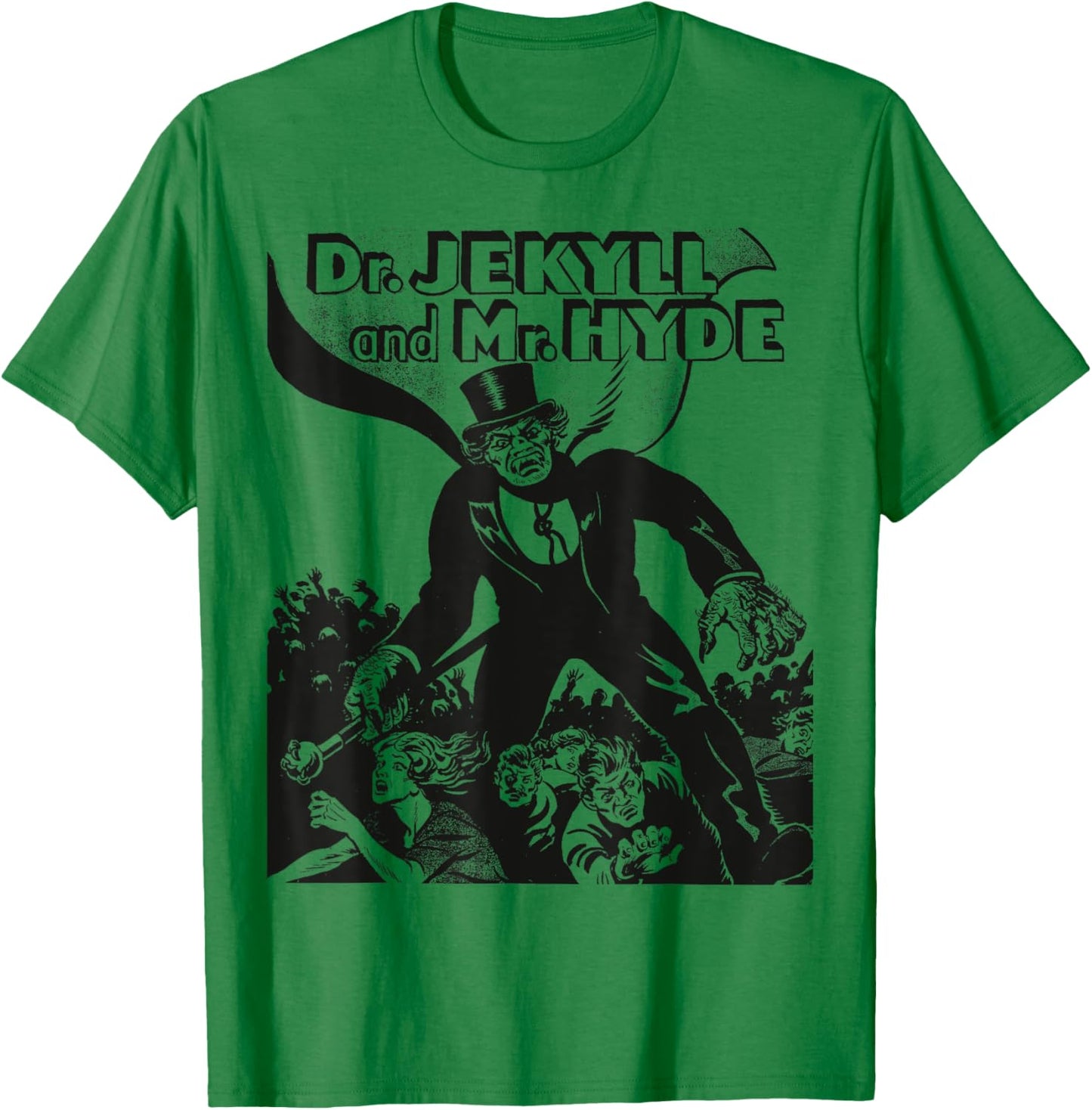 Dr. Jekyll & Mr. Hyde Horror Retro Halloween Monster T-Shirt - T-Shirt | Irish Green