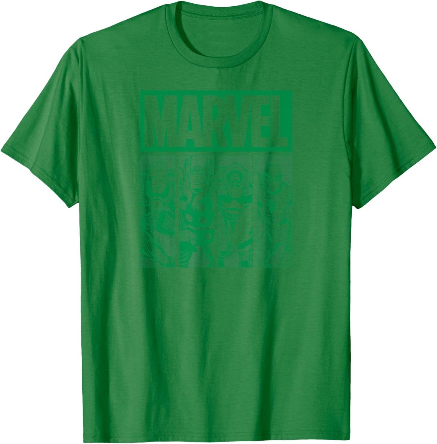 Marvel - Green Grid St. Patrick's Day T-Shirt - T-Shirt | Irish Green