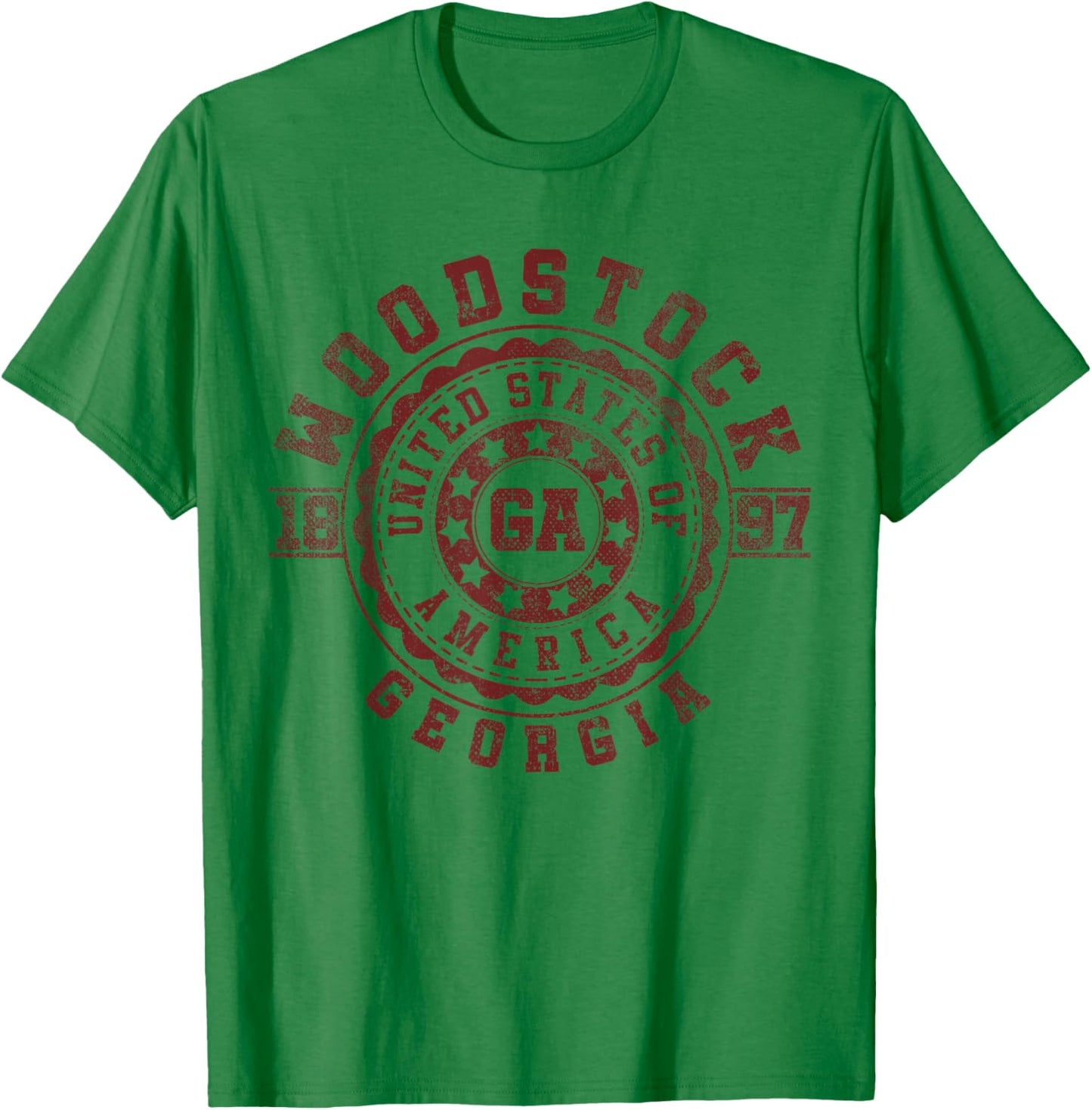 Woodstock GA | Georgia | Vintage City Apparels T-Shirt - T-Shirt | Irish Green