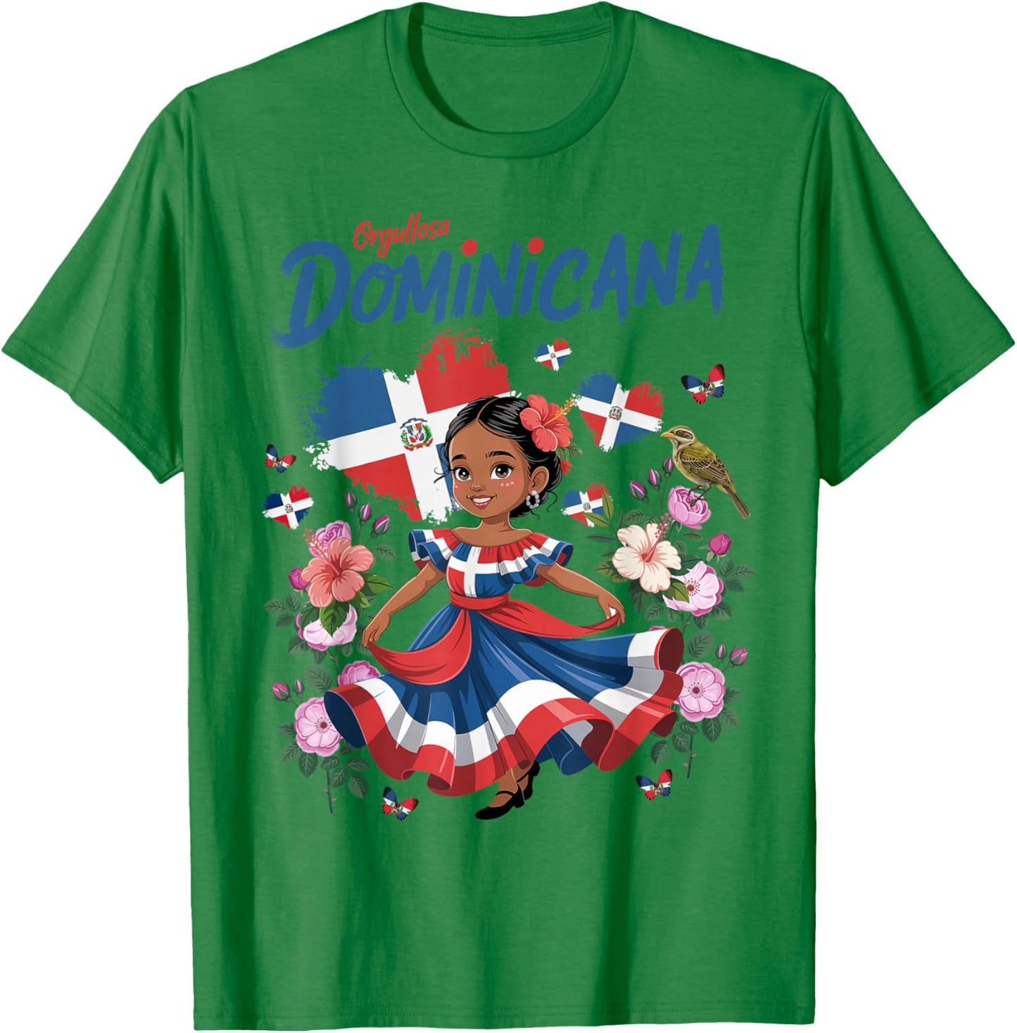 Dominican Republic Flag Outfit Idea for Girls Dominicana T-Shirt - T-Shirt | Irish Green