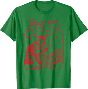 Funny Crochet Cat Graphic T-Shirt - T-Shirt | Irish Green