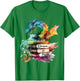 Dragons and Books Watercolor Fantasy Dragon Lover Theme T-Shirt - T-Shirt | Irish Green