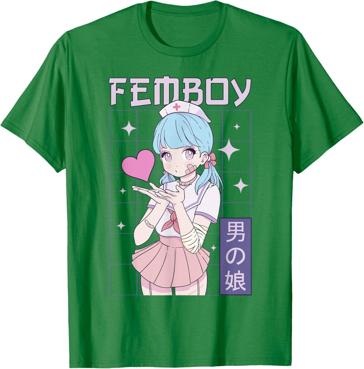 Femboy Crossdressing Crossdresser MTF Anime T-Shirt - T-Shirt | Irish Green