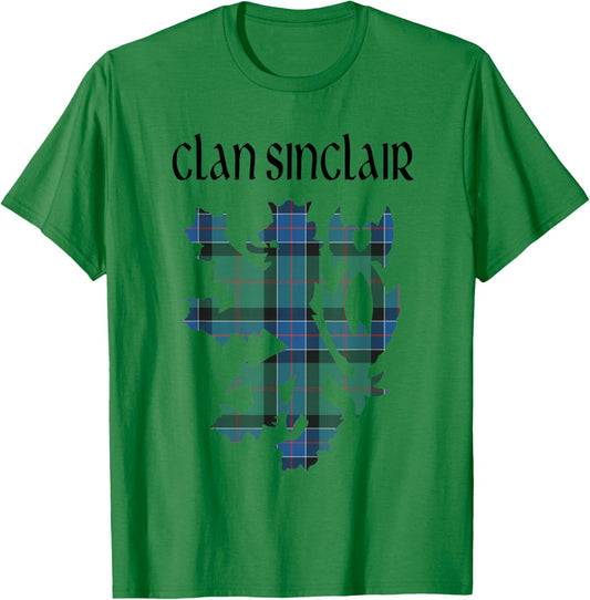 Clan Sinclair Tartan Scottish Family Name Scotland Pride T-Shirt - T-Shirt | Irish Green