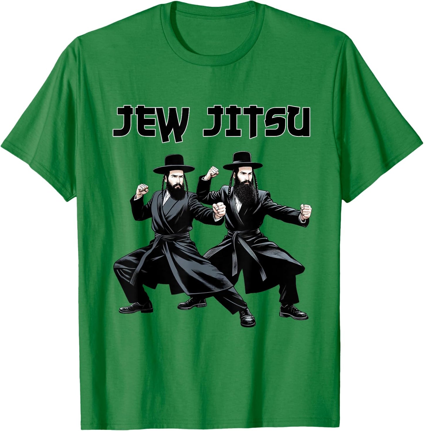 Funny Jewish Hanukkah Rabbi Horah Dance Jew Israel Shabbat T-Shirt - T-Shirt | Irish Green