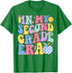 In My Second Grade Era Groovy Back To School Teachers Kids T-Shirt - T-Shirt | Irish Green