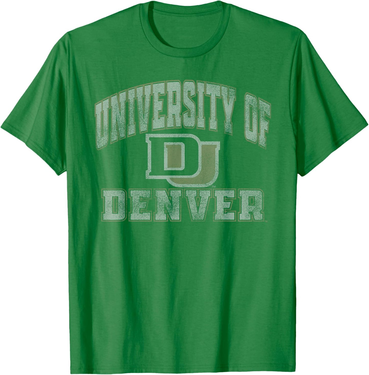 Denver Pioneers Vintage Worn Red Officially Licensed T-Shirt - T-Shirt | Irish Green